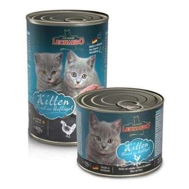 Leonardo (Леонардо) Kitten - Консервированный корм с домашней птицей для котят 400 г