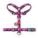 Collar (Коллар) WAUDOG Nylon - Анатомічна H-подібна шлея для собак з малюнком "Рожевий камо" і QR паспортом M/40-70х50-80 см