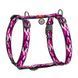 Collar (Коллар) WAUDOG Nylon - Анатомічна H-подібна шлея для собак з малюнком "Рожевий камо" і QR паспортом M/40-70х50-80 см