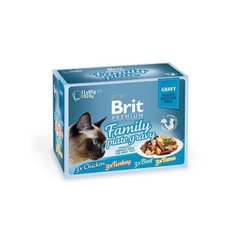Brit Premium (Бріт Преміум) Cat Family Plate Gravy - Набір паучів "Родинна тарілка" в соусі для котів 12х85 г