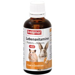 Beaphar (Беафар) Lebensvitamine - Кормовая витаминная добавка для грызунов и кроликов 50 мл