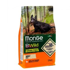 Monge (Монж) BWild Grain Free Duck Adult Mini - Беззерновой корм с уткой для взрослых собак мелких пород 2,5 кг