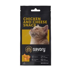 Savory (Сейворі) Snack Chicken and Cheese - Ласощі для котів подушечки з куркою та сиром 60 г