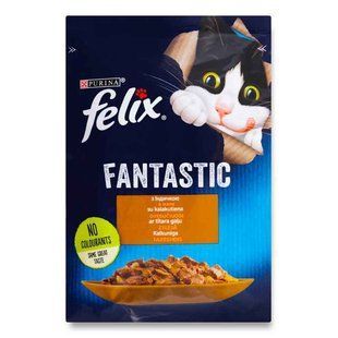 Felix (Феликс) Fantastic - Влажный корм с индейкой для котов (кусочки в желе) 85 г