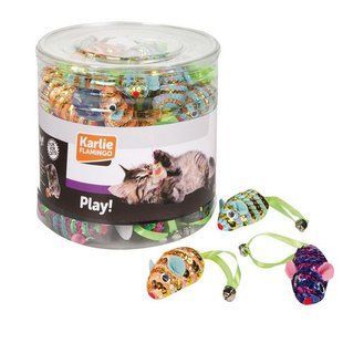 Игрушка для кошек спиральная мышка с кошачьей мятой