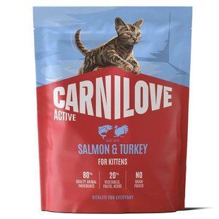 Carnilove (Каринилав) Active Salmon & Turkey Kitten - Сухой корм с лососем и индейкой для котят, 400 г