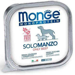 Monge (Монж) Monoprotein Dog Solo Only Beef &ndash; Монопротеиновый паштет с говядиной для собак 150 г