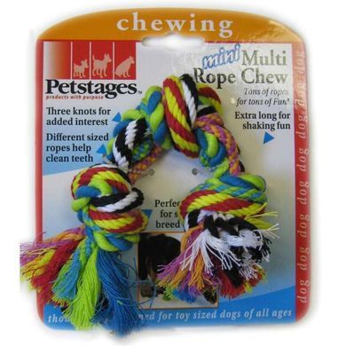 Petstages (Петстейджес) Multi Rope Chew - Іграшка для собак "Кольоровий канат з вузлами", Large