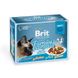Brit Premium (Брит Премиум) Cat Family Plate Gravy - Набор паучей "Семейная тарелка" в соусе для кошек 12х85 г