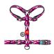 Collar (Коллар) WAUDOG Nylon - Анатомическая H-образная шлея для собак c рисунком "Розовый камо" и QR паспортом L/50-90х60-100 см
