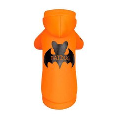 Pet Fashion (Пет Фешн) BatDog – Толстовка с принтом Летучая мышь для собак (оранжевая) XS (23-26 см)