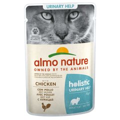 Almo Nature (Альмо Натюр) Holistic Urinary Help Cat Chicken - Влажный корм с курицей для профилактики мочекаменной болезни у котов (кусочки в желе) 70 г