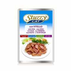 Stuzzy (Штузи) Cat Veal - Консервированный корм с телятиной для котов (кусочки в соусе) 100 г