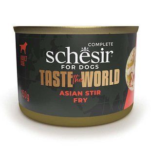 Schesir (Шезір) Taste the World Asian Stir Fry - Консервований корм курка по-азійськи для дорослих собак (кусочки в бульйоні), 150 г