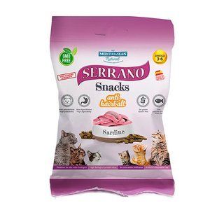 Mediterranean Natural (Медитераниан Натурал) Serrano Snacks Sardine &ndash; Натуральное лакомство с сардиной для котов, способствующее выведению комочков шерсти из ЖКТ 50 г