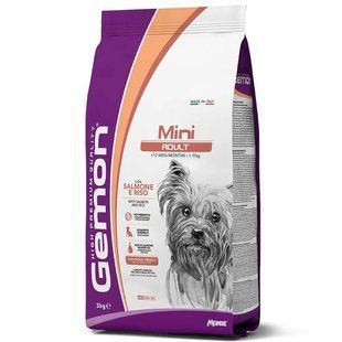 Gemon (Джемон) Mini Adult - Сухой корм с лососем и рисом для взрослых собак маленьких пород 20 кг