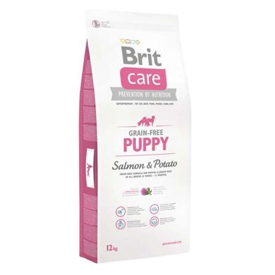Brit Care (Бріт Кеа) Grain-free Puppy Salmon & Potato - Сухий корм з лососем і картоплею для цуценят всіх порід 1 кг
