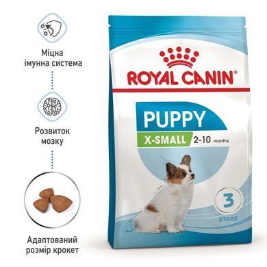 Royal Canin (Роял Канин) X-Small Puppy - Сухой корм для миниатюрных щенков возрастом от 2 до 10 месяцев, 500 г