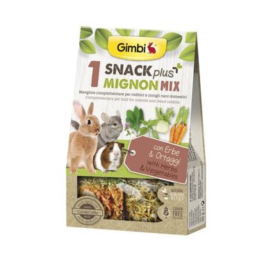 Gimpet (ДжімПет) GimBi Mignon Mix – Ласощі для гризунів, мікс трави та овочі 50 г