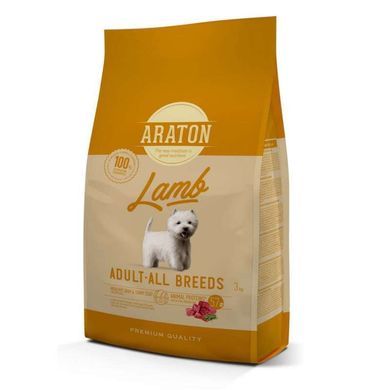 Araton (Аратон) Lamb Adult All Breeds - Сухий корм з ягням і рисом для дорослих собак всіх порід 3 кг