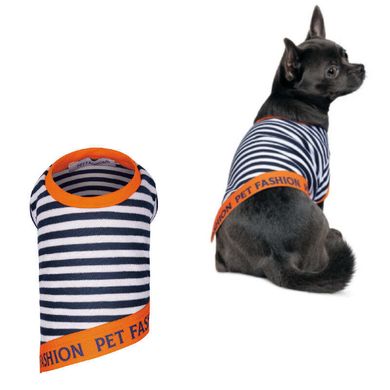 Pet Fashion (Пет Фешн) Say Yes Sailor - Ассиметричная футболка в морском стиле XS (23-25 см)