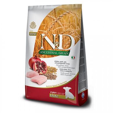 Farmina (Фарміна) N&D Low Grain Chicken & Pomegranate Puppy Mini – Низькозерновий сухий корм з куркою і гранатом для цуценят дрібних порід 800 г