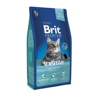 Brit Premium (Брит Премиум) Cat Sensitive - Сухой корм с ягненком для кошек с чувствительным пищеварением, 800 г