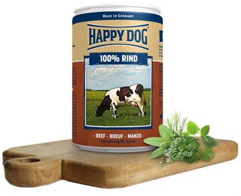 Happy Dog (Хеппі Дог) Beef Pure - Консервований корм з яловичиною для собак всіх порід 400 г