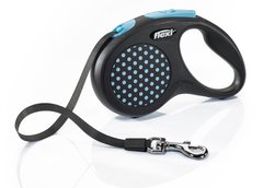 Flexi (Флекси) Design S - Поводок-рулетка для собак мелких пород, лента (5 м, до 15 кг) S Синий