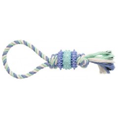 GimDog (ДжимДог) Cotton Dent Plus - Іграшка для собак Дент Плюс мотузкова петля з термопластичною гумою 30 см