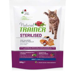 Trainer (Трейнер) Natural Super Premium Adult Sterilised with Salmon - Сухой корм с лососем для взрослых стерилизованных котов 300 г