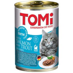TOMi (Томи) Salmon Trout - Консервы, влажный корм с лососем и форелью для котов всех возрастов и пород 400 г