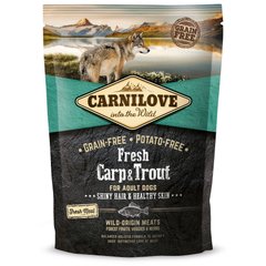 Carnilove (Каринилав) Fresh Carp & Trout for Adult Dog - Беззерновой корм с карпом и форелью для взрослых собак 1,5 кг