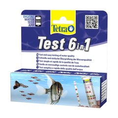 Tetra (Тетра) Test 6in1 — Набір індикаторних тестів для води 25 шт