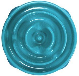Outward Hound (Аутвард Хаунд) Fun Feeder Slo-Bowl Drop Teal - Нескользящая миска-лабиринт Дроп для медленного кормления собак, Бирюзовый, L