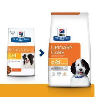 Hill's (Хиллс) Prescription Diet c/d Multicare Urinary Care - Корм-диета с курицей для собак при заболеваниях мочевыводящих путей, 4 кг