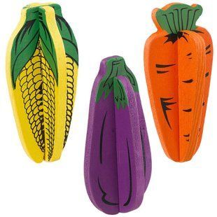 Ferplast (Ферпласт) Coloured Vegetable &ndash; Деревянная игрушка для кроликов и морских свинок 4x4x8 см