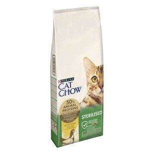 Cat Chow (Кэт Чау) Sterilised - Сухой корм с курицей для кастрированных котов и стерилизованных кошек 400 г