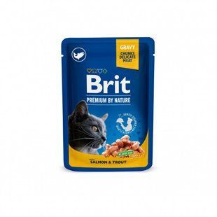 Brit Premium (Бріт Преміум) Cat Pouches with Salmon & Trout - Пауч з лососем і фореллю для котів 100 г