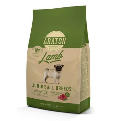 Araton (Аратон) Lamb Junior All Breeds - Сухий корм з ягням і рисом для молодих собак усіх порід 3 кг