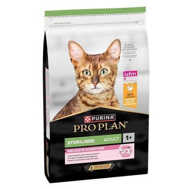 Purina Pro Plan (Пурина Про План) Sterilised Delicate Digestion Adult - Сухой корм с курицей для стерилизованных кошек с чувствительным пишеварением, 400 г