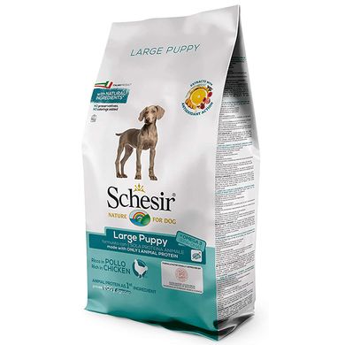 Schesir (Шезір) Dog Large Puppy - Сухий монопротеїновий корм з куркою для цуценят великих порід 12 кг