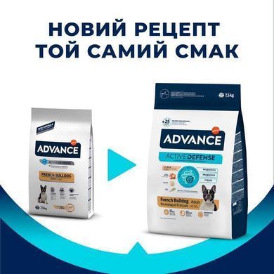 Advance (Едванс) French Bulldog Adult - Сухий корм з м'ясом качки для дорослих собак породи французький бульдог, 7,5 кг