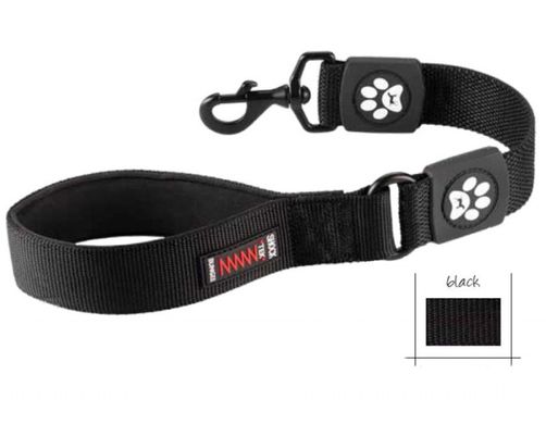 GimDog (ДжимДог) Harlem Bungee Leashes – Короткий поводок для собак с амортизирующим эластичным поясом 2,5х55 см Черный