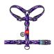 Collar (Коллар) WAUDOG Nylon - Анатомическая H-образная шлея для собак c рисунком "Фиолетовый камо" и QR паспортом L/50-90х60-100 см