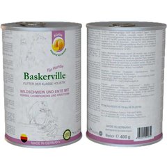 Baskerville (Баскервиль) Holistic Wildschwein und Ente Mit Kurbis - Консервы для собак с мясом кабана, утки и тыквой 400 г