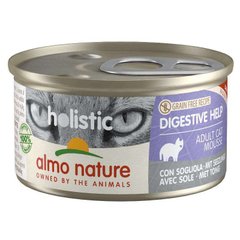 Almo Nature (Альмо Натюр) Holistic Digestive Help Cat Sole - Консервированный корм с камбалой для взрослых кошек с чувствительным пищеварением (мусс) 85 г