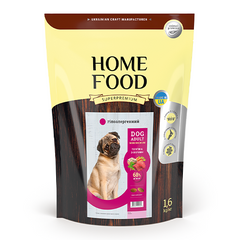 Гипоаллергенный сухой корм HOME FOOD (Хоум фуд) для взрослых собак MINI/MEDIUM - Телятина с овощами 1.6 кг