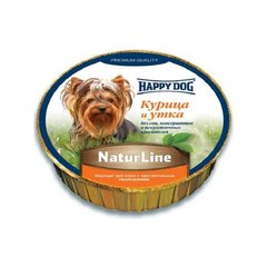 Happy Dog (Хеппи Дог) Schale NaturLine HuhnEnte - Консервированный корм в виде паштета для собак с курицей и уткой 85 г