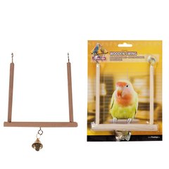 Flamingo (Фламинго) Wooden Swing S - игрушка для птиц, деревянные качели с колокольчиком